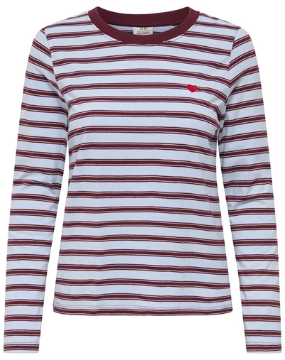 JDY - JDYPisa Print Langærmet Top - Cashmere Blue